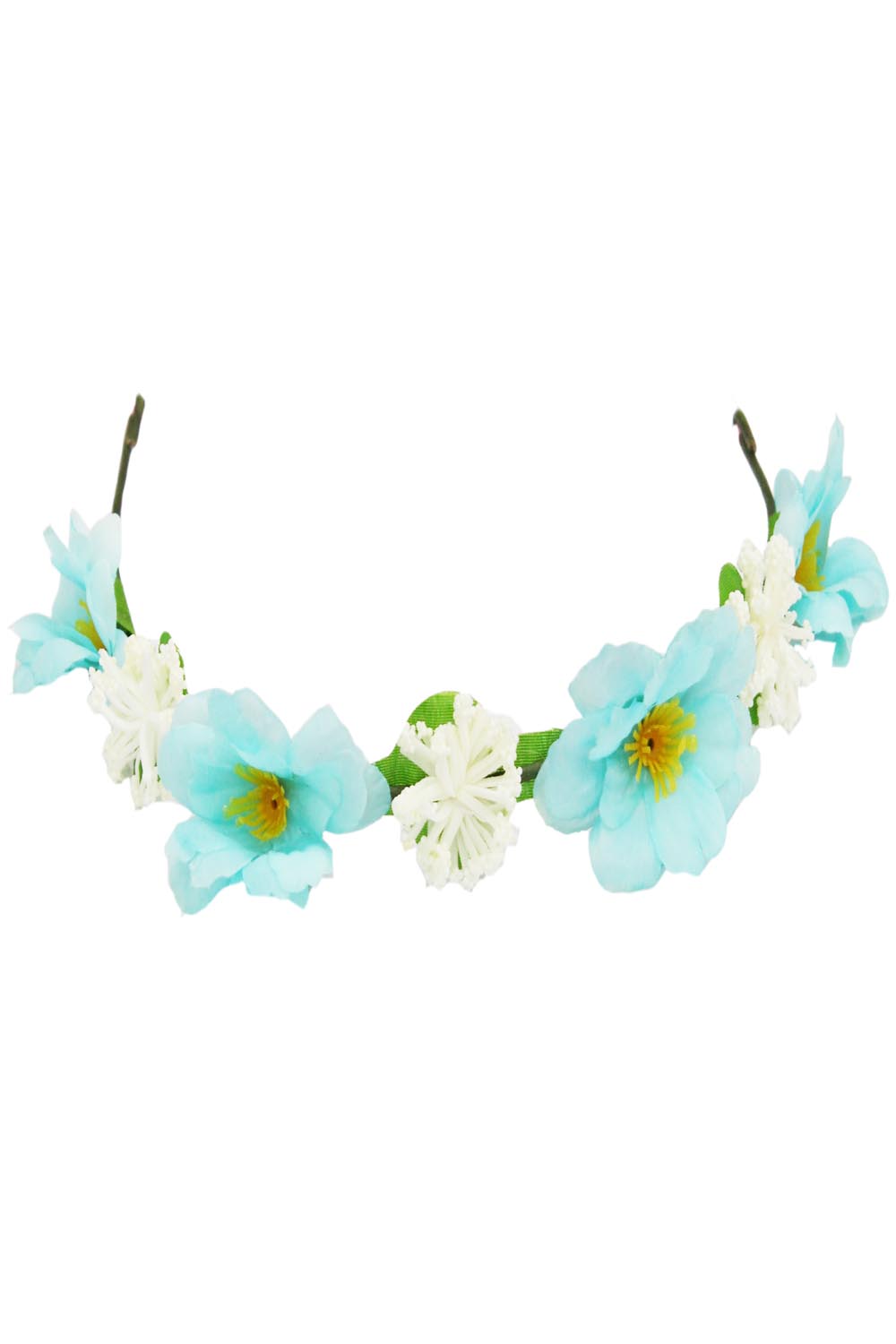 GHIRLANDA DI FIORE AZZURRO PER DAMIGELLA